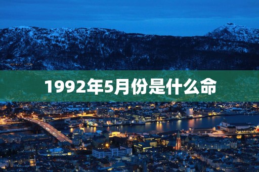 1992年5月份是什么命