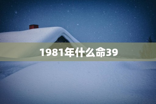 1981年什么命39