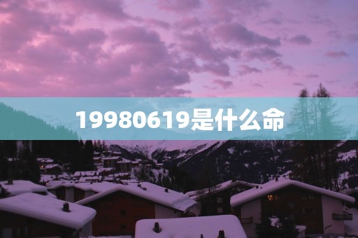 19980619是什么命
