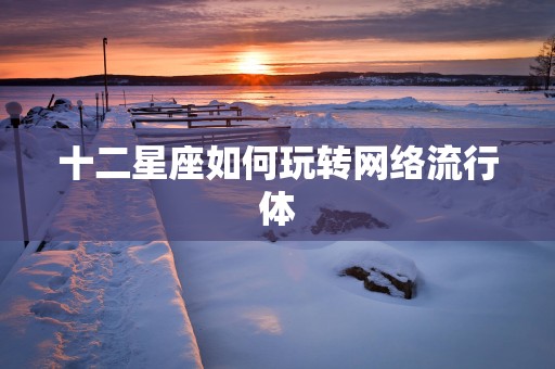 十二星座如何玩转网络流行体