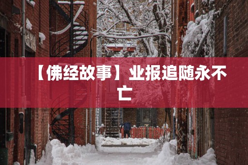 【佛经故事】业报追随永不亡