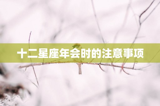 十二星座年会时的注意事项