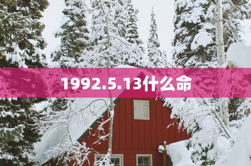 1992.5.13什么命