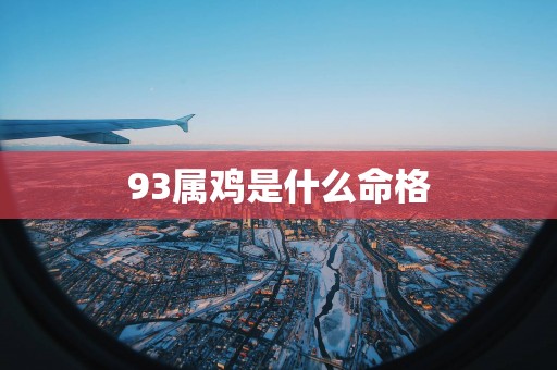 93属鸡是什么命格
