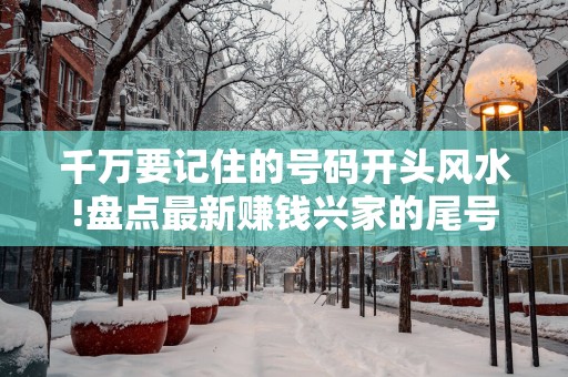 千万要记住的号码开头风水!盘点最新赚钱兴家的尾号!