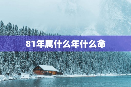81年属什么年什么命