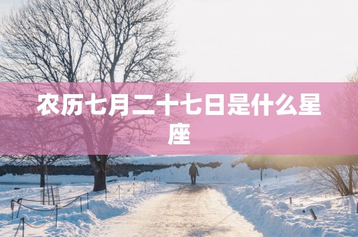 农历七月二十七日是什么星座
