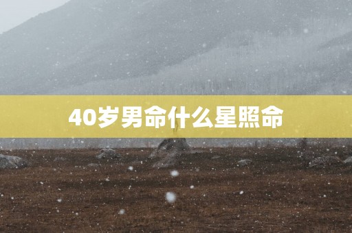 40岁男命什么星照命