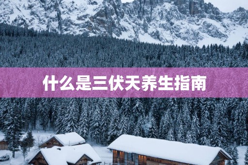 什么是三伏天养生指南