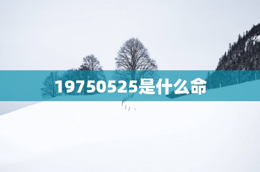 19750525是什么命