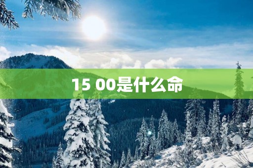 15 00是什么命