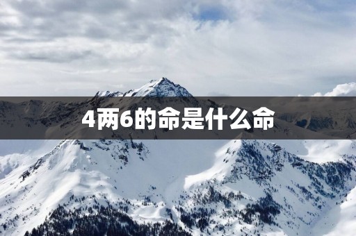 4两6的命是什么命
