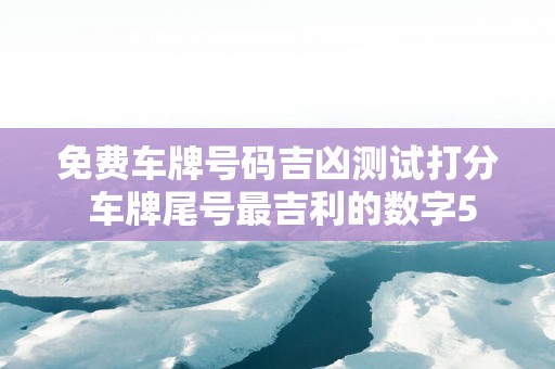 免费车牌号码吉凶测试打分 车牌尾号最吉利的数字5