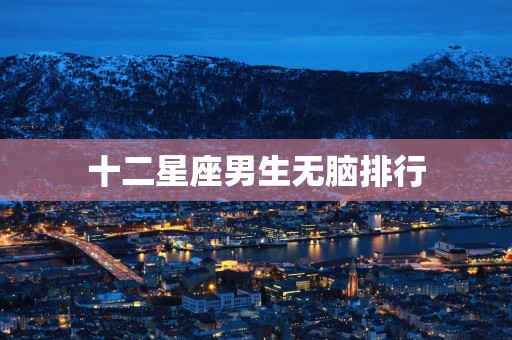 十二星座男生无脑排行