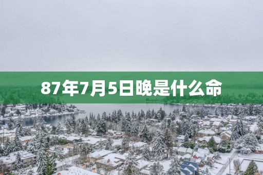 87年7月5日晚是什么命