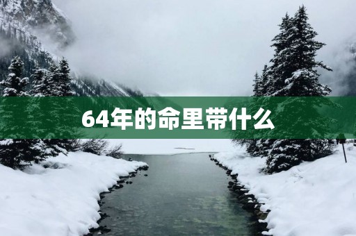 64年的命里带什么