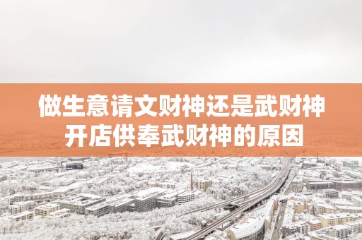 做生意请文财神还是武财神 开店供奉武财神的原因
