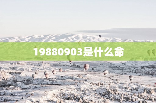 19880903是什么命