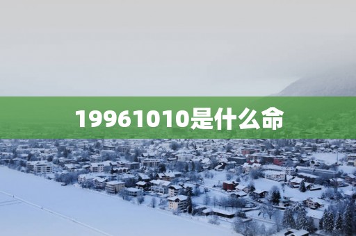 19961010是什么命