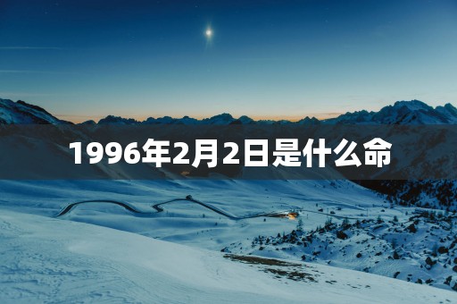 1996年2月2日是什么命