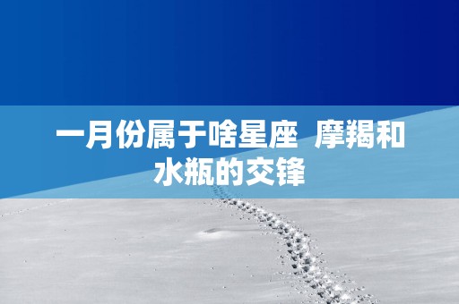 一月份属于啥星座  摩羯和水瓶的交锋