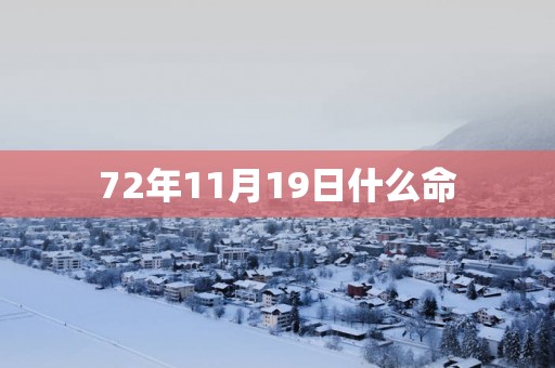 72年11月19日什么命 72年11月19日什么命