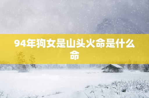94年狗女是山头火命是什么命