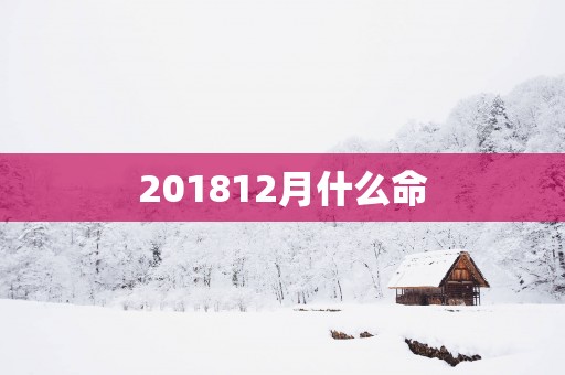 201812月什么命
