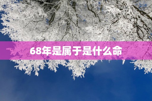68年是属于是什么命