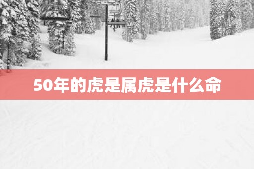 50年的虎是属虎是什么命