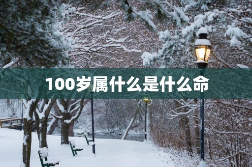 100岁属什么是什么命