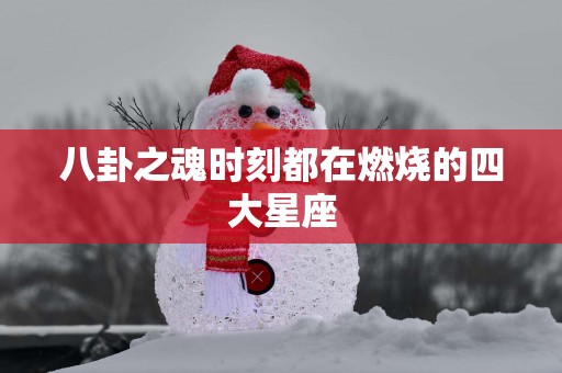 八卦之魂时刻都在燃烧的四大星座