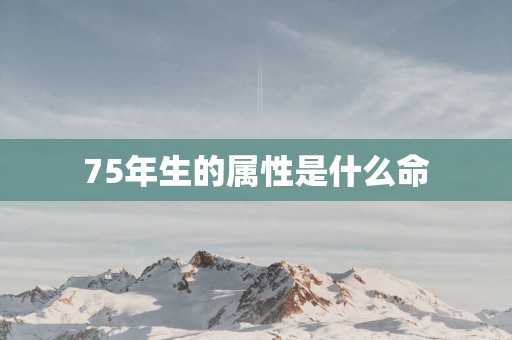 75年生的属性是什么命