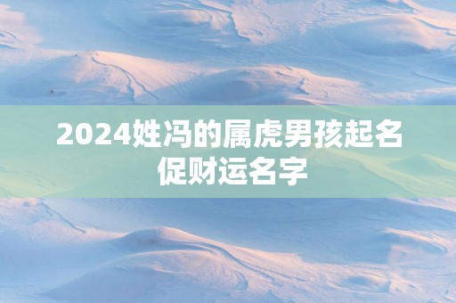 2025姓冯的属虎男孩起名 促财运名字