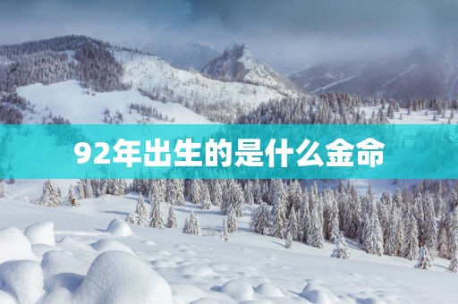92年出生的是什么金命