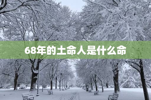 68年的土命人是什么命