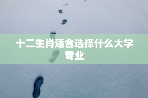 十二生肖适合选择什么大学专业