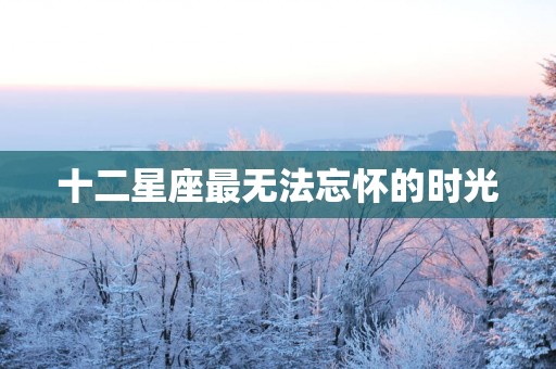 十二星座最无法忘怀的时光
