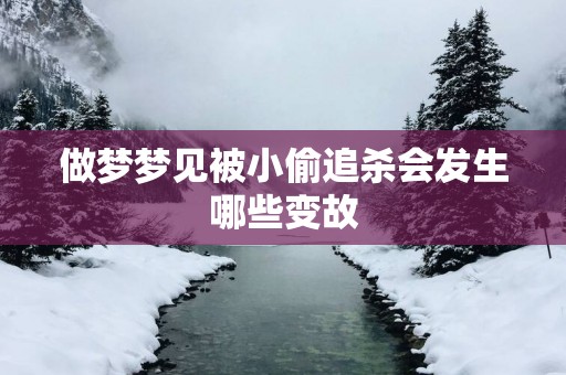 做梦梦见被小偷追杀会发生哪些变故