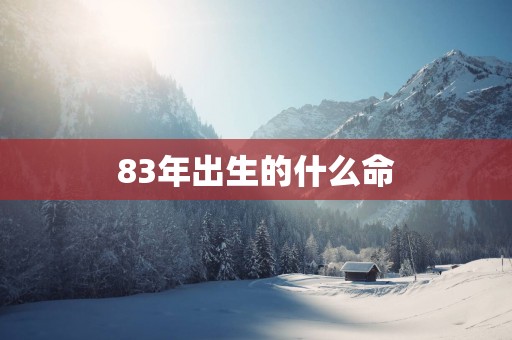 83年出生的什么命