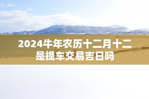 2025蛇年农历十二月十二是提车交易吉日吗