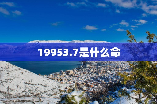 19953.7是什么命