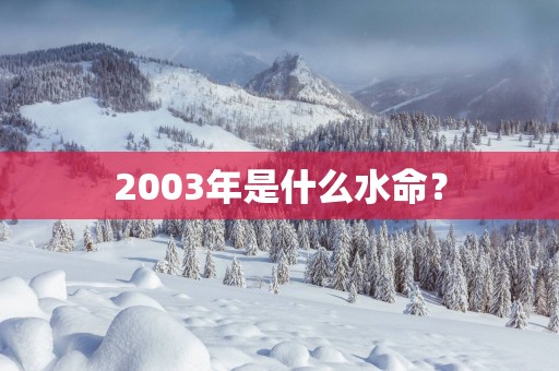 2003年是什么水命？