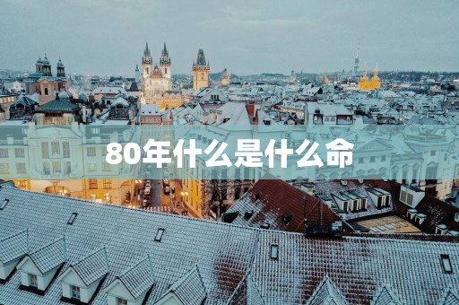 80年什么是什么命