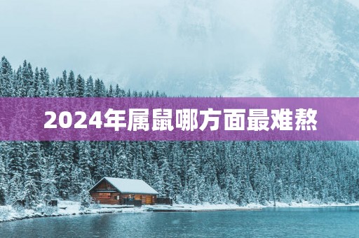 2025年属鼠哪方面最难熬