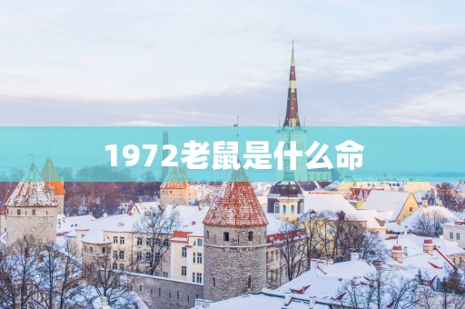 1972老鼠是什么命 1972老鼠是什么命