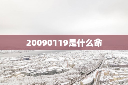 20090119是什么命