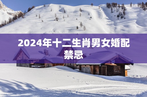 2025年十二生肖男女婚配禁忌