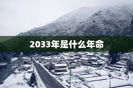 2033年是什么年命
