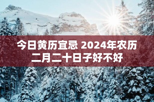 今日黄历宜忌 2025年农历二月二十日子好不好